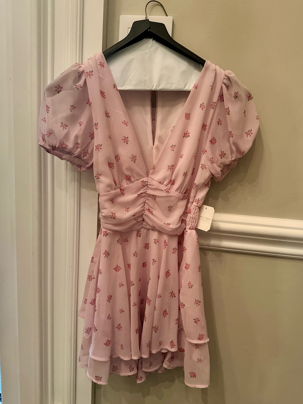 Altar'd State Light Pink Floral Mini Dress/ Romper